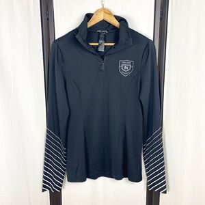 Noel Asmar Equestrian Black Sunshirt, Long Sleeve, Fitted Size L/XL